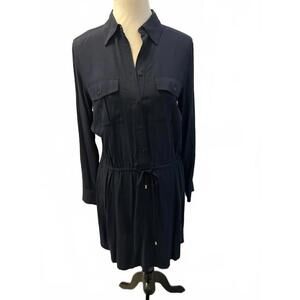 Lauren Ralph Lauren Blue Drawstring Waist Dress Size 8
